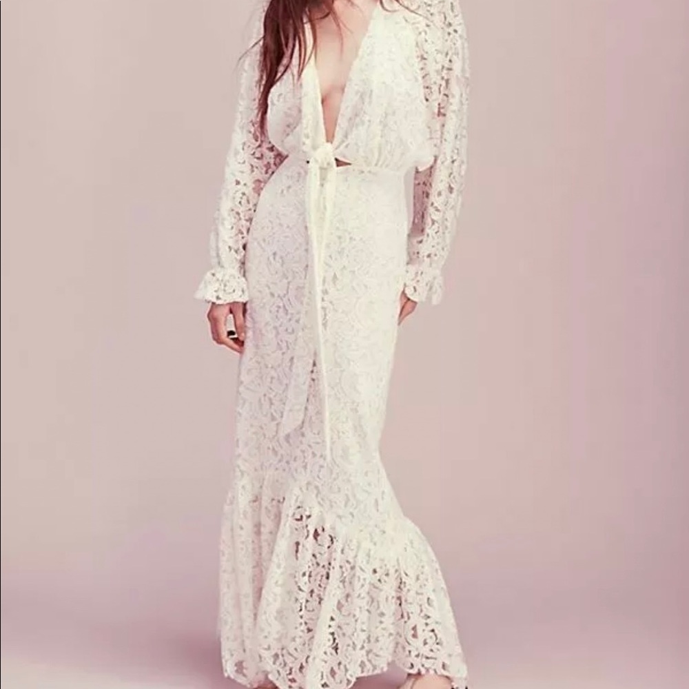 Free People lace Tie that binds Maxi dress